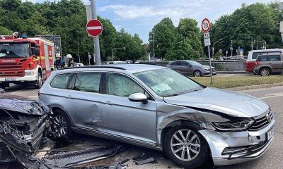 Verkehrsunfall in Neuried: Säugling im Auto blieb unverletzt