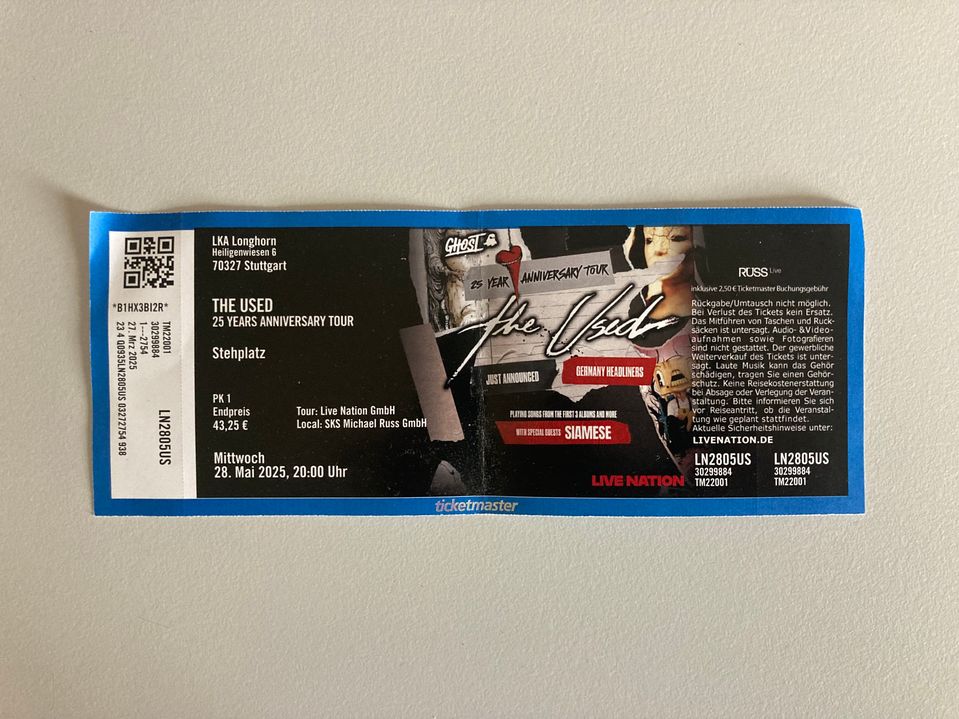 The Used / Siamese am 28.05.2025 1