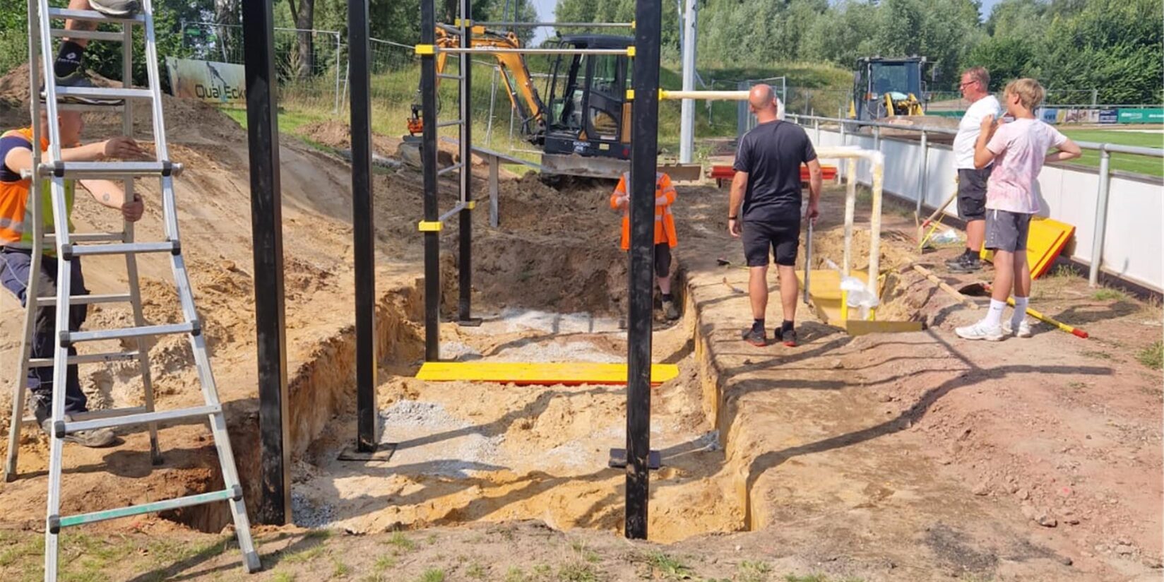 Das neue Bootcamp beim SC Südlohn im Aufbau: Fotos vom aktuellen Stand