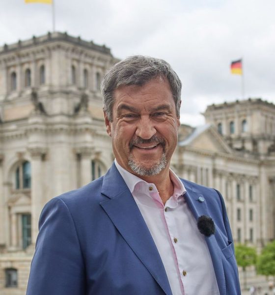 Markus Söder (CSU), Bundesvorsitzender, beim ARD-Sommerinterview vor einem Jahr. Foto: Joerg Carstensen/dpa
