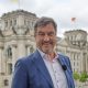 Markus Söder (CSU), Bundesvorsitzender, beim ARD-Sommerinterview vor einem Jahr. Foto: Joerg Carstensen/dpa